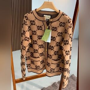 Gucci GG Jacquard Wool Cardigan
